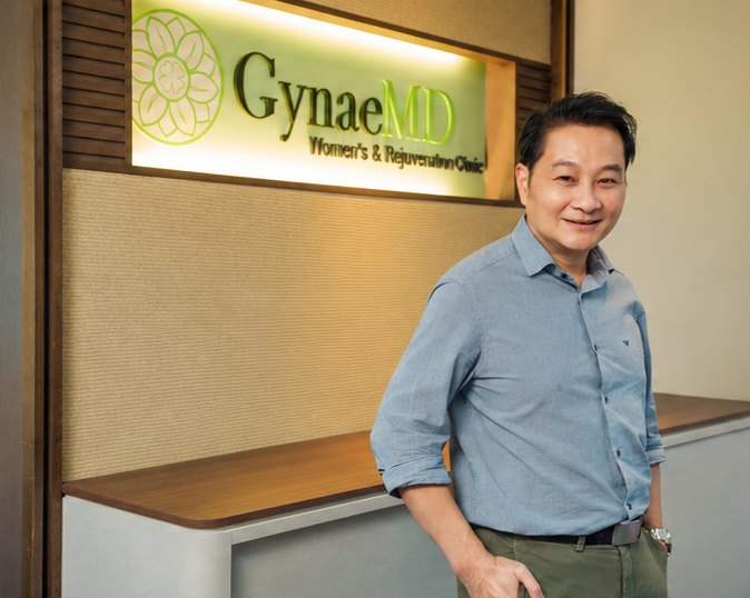 Dr Christopher Ng at the GynaeMD clinic reception